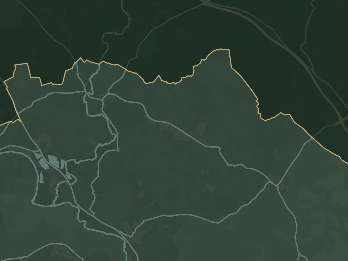 Map of Chalgrove and the villages around it, including Stadhampton, Newington, Cuxham, Brightwell Baldwin, Benson and Watlington. Our base in Wallingford is about 5.5 miles to the south-west. The line marks the edge of the area we cover.